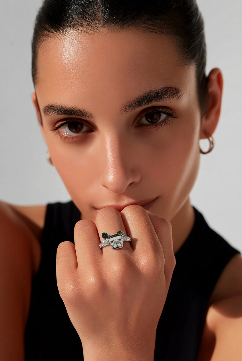 Octet Radiance Ring worn on hand