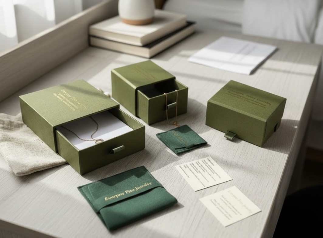 Signature velvet jewelry box presentation