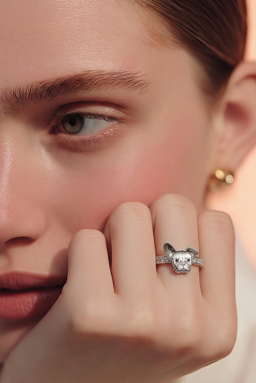 Octet Radiance Ring worn on the finger