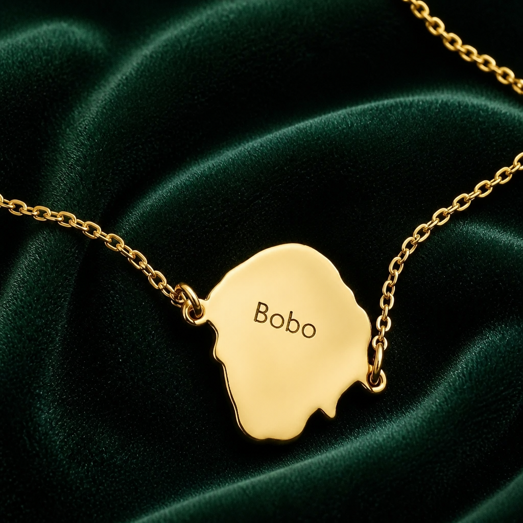 Reverse side of bracelet with personalized name engraving